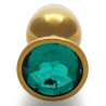 Ouch! Bijou anal Round Gem S 6 x 2.6 cm Doré-Vert
